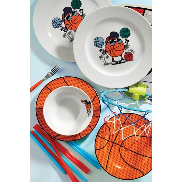 Set da pranzo in porcellana per bambini da 5 pezzi Basket - Kütahya Porselen-image-1