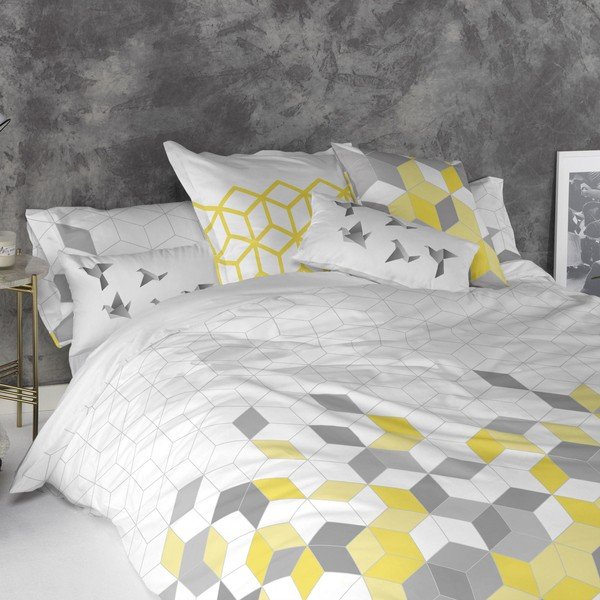 Set di 2 federe in cotone, 50 x 75 cm Symmetry - Blanc-image-2