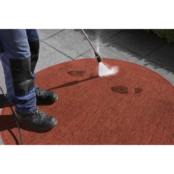 Tappeto da esterno rosso mattone , ø 200 cm Miami - NORTHRUGS-image-1