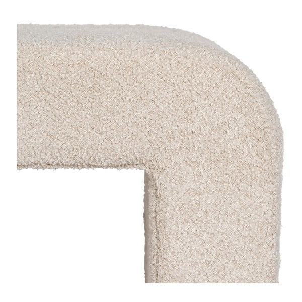 Sgabello in tessuto bouclé beige Suave - Ixia-image-2