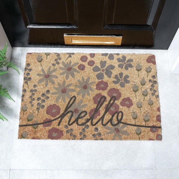 Zerbino in fibre di cocco 40x60 cm Hello Scribbly Floral – Artsy Doormats-image-2
