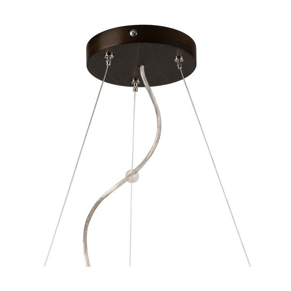 Lampada a sospensione marrone scuro con paralume in vetro ø 47 cm Eveline - LAMKUR-image-3