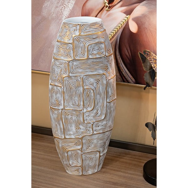 Vaso in poliresina color oro altezza 59,5 cm Eclips - Mauro Ferretti-image-1