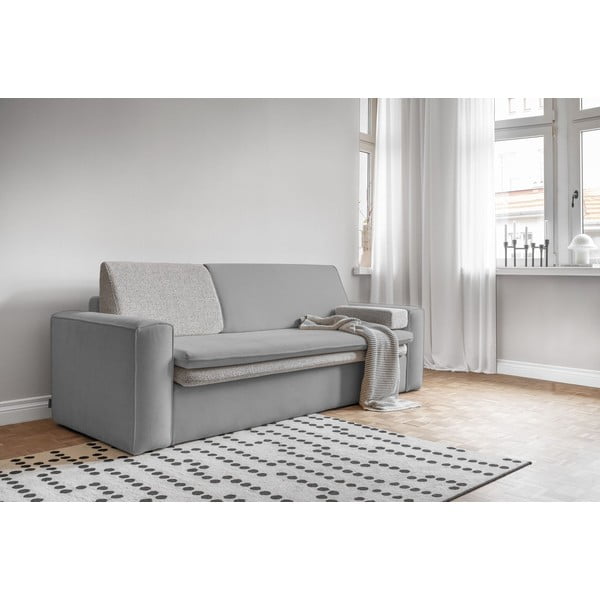 Divano in grigio chiaro allungabile 237 cm Wilson – Miuform-image-2