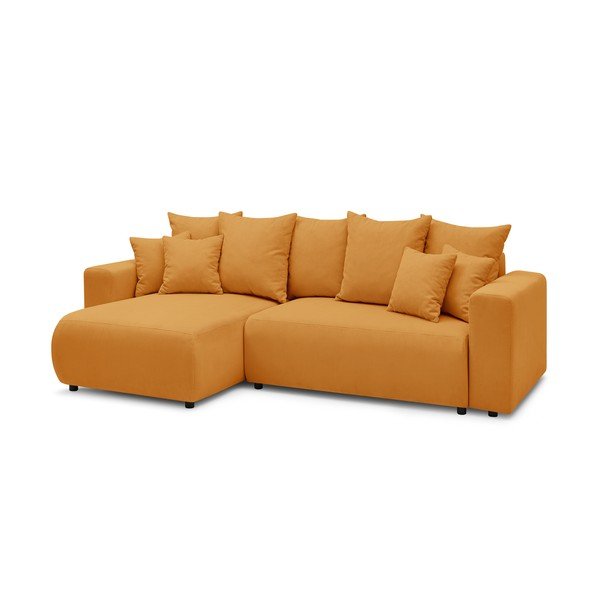 Divano letto in velluto a coste giallo senape Envy - Bobochic Paris-image-4