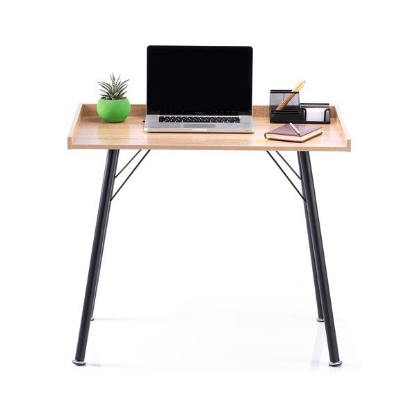 Tavolo da lavoro con piano in rovere 50x90 cm Fey - Homede-image-4