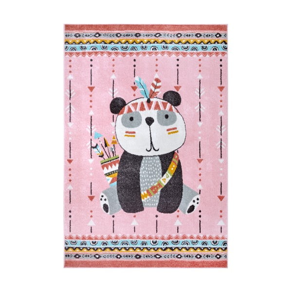 Tappeto rosa per bambini 160x235 cm Panda - Hanse Home