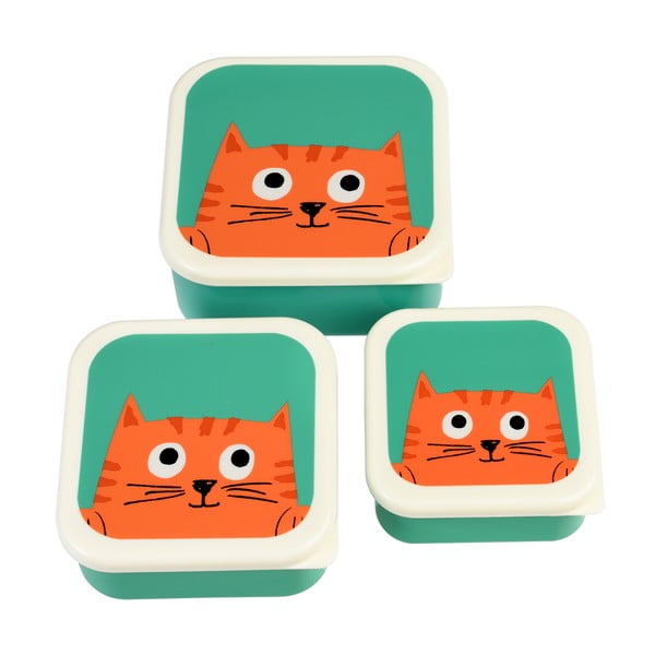 Set di 3 scatole per snack Chester Cat - Rex London