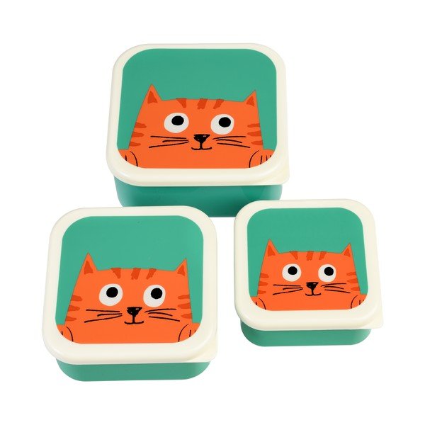 Set di 3 scatole per snack Chester Cat - Rex London