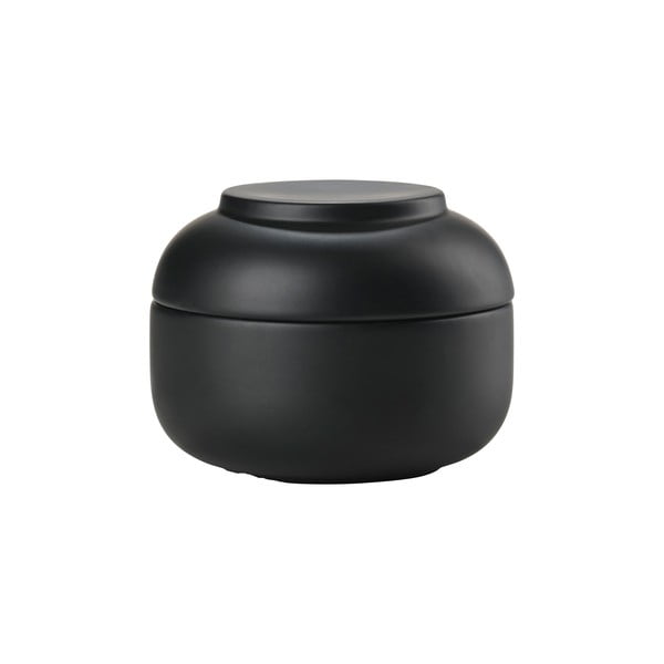 Organizer da bagno nero in gres per dischetti di cotone Sensu – Zone