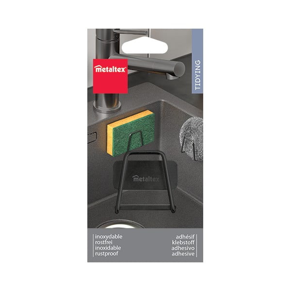 Portaspugna senza foratura in metallo – Metaltex-image-3