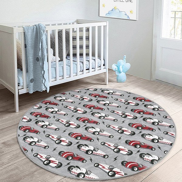 Tappeto grigio per bambini ø 120 cm Comfort - Mila Home-image-4