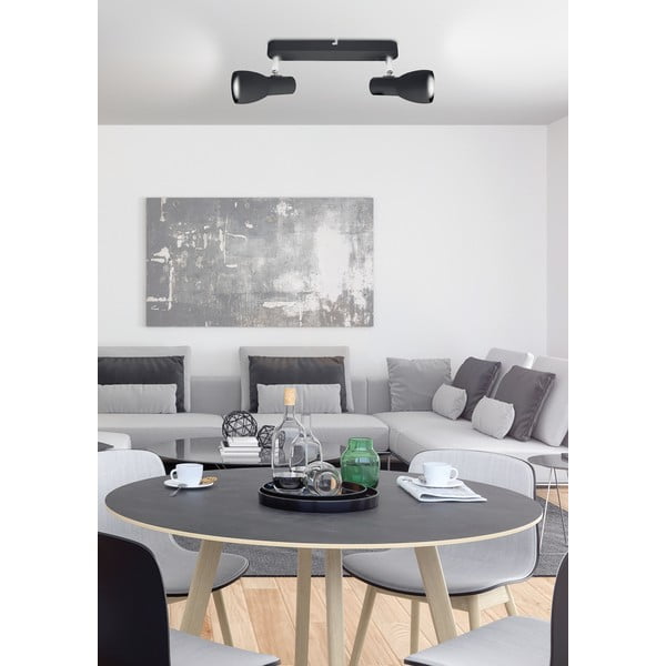 Lampada da soffitto nera opaca con paralume in metallo 36x6 cm Picardo - Candellux Lighting-image-1