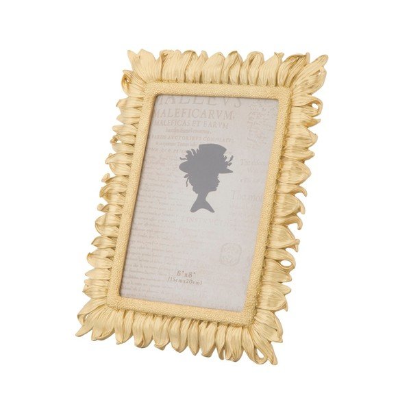 Portafoto giallo in cornice di resina Glam Petal, 15 x 20 cm - Mauro Ferretti
