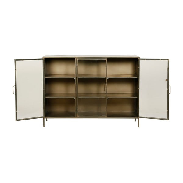 Vetrina in metallo color oro 123,5x91,5 cm Dagenham - Côté Table-image-3