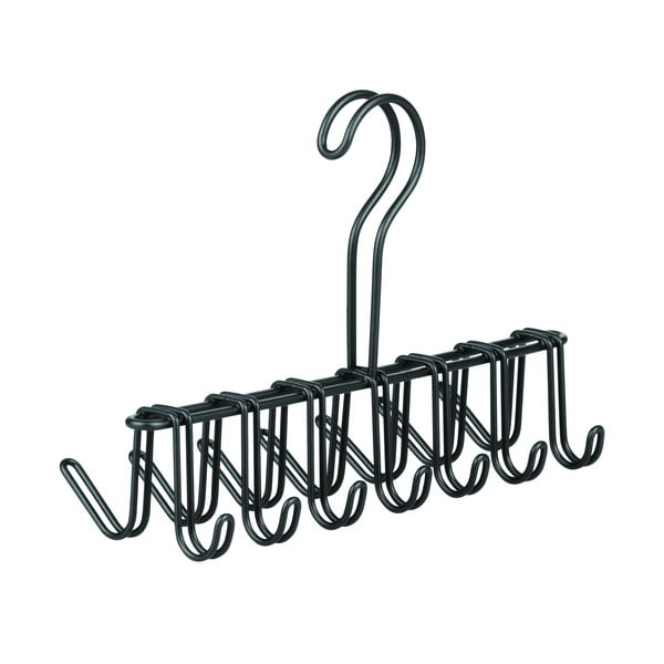 Portacravatte e cinture in metallo nero, 17 x 25 cm Classico - iDesign