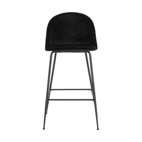 Sgabelli da bar in velluto nero in set di 2 108 cm Lausanne - House Nordic-image-1