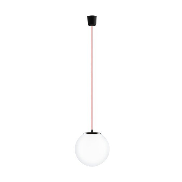 Svítídlo Tsuki M Elementary, opal matte/black/red/black