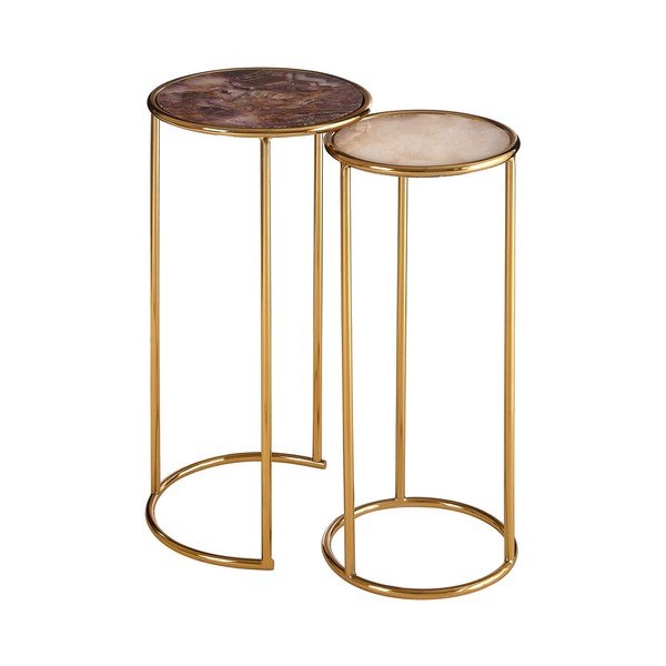 Set di tavolini rotondi con piano in pietra 2 pz ø 31 cm Vita – Premier Housewares
