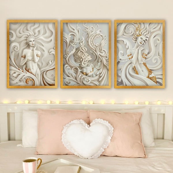 Dipinti in set di 3 pezzi 35x45 cm - Wallity-image-1