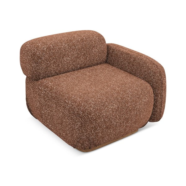 Parte divano componibile arancione/marrone (con penisola a destra) Ailani – Makamii-image-3