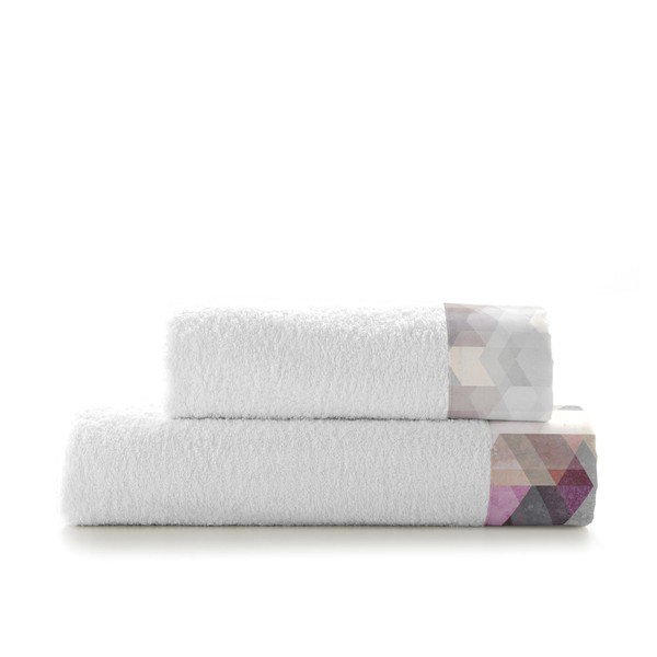 Set di 2 asciugamani in cotone Pond - Blanc-image-2