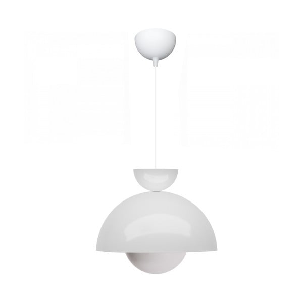 Lampadario bianco con paralume in metallo ø 25 cm Arta – Opviq lights