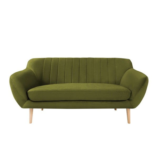 Divano in velluto verde , 158 cm Sardaigne - Mazzini Sofas
