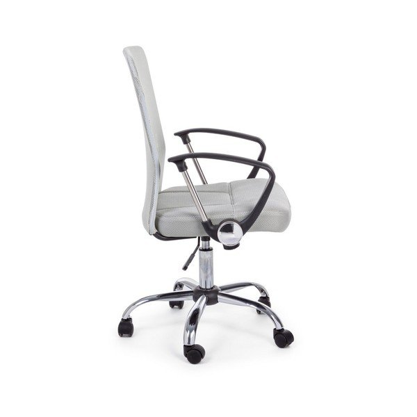 Sedia da ufficio grigio chiaro in imbottito Brisbane – Yes Everyday-image-3