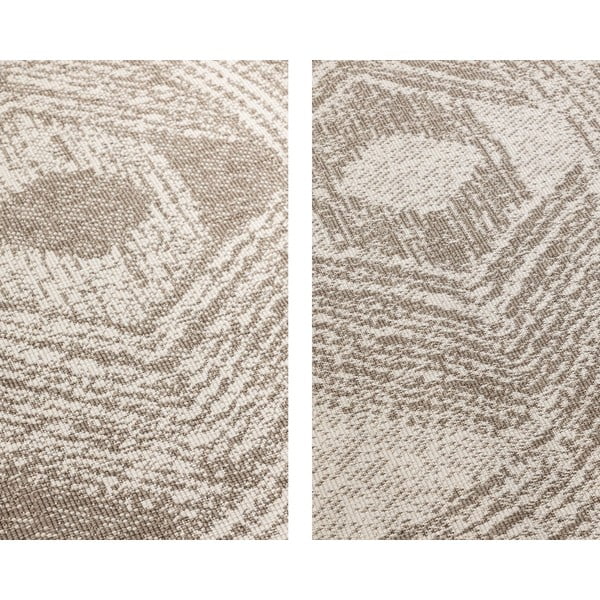 Tappeto rotondo per esterni marrone crema ø 100 cm Gemini - Elle Decoration-image-4