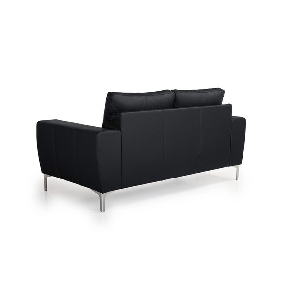 Černá kožená pohovka Scandic Twigo, 166 cm-image-3
