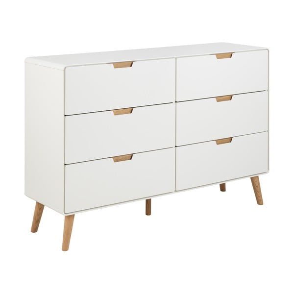 Cassettiera bianca 135x90x40 cm Lowell - Actona-image-2