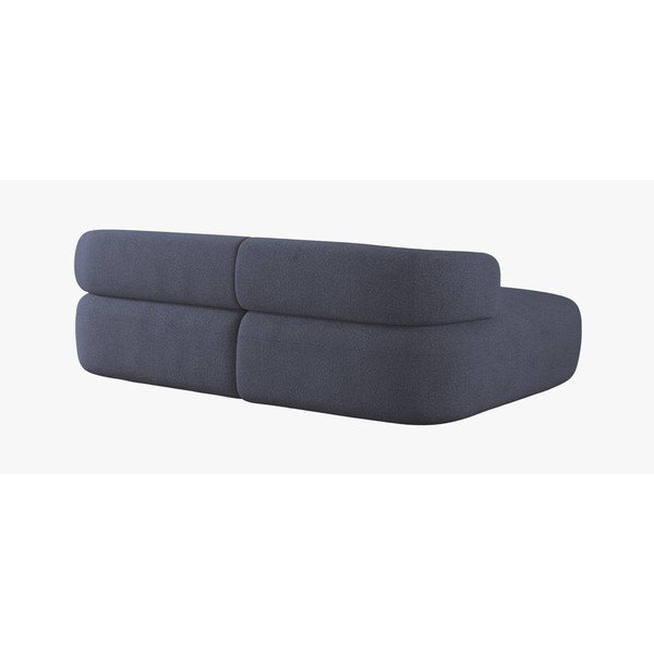 Divano angolare blu scuro (con penisola a sinistra/con chaise lounge) con rivestimento in bouclé Jenny – Micadoni -image-2