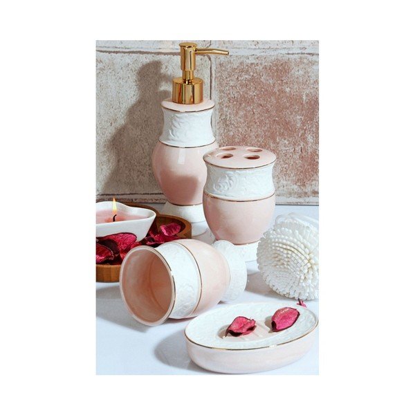 Set di accessori da bagno rosa Barocco - Kosova
