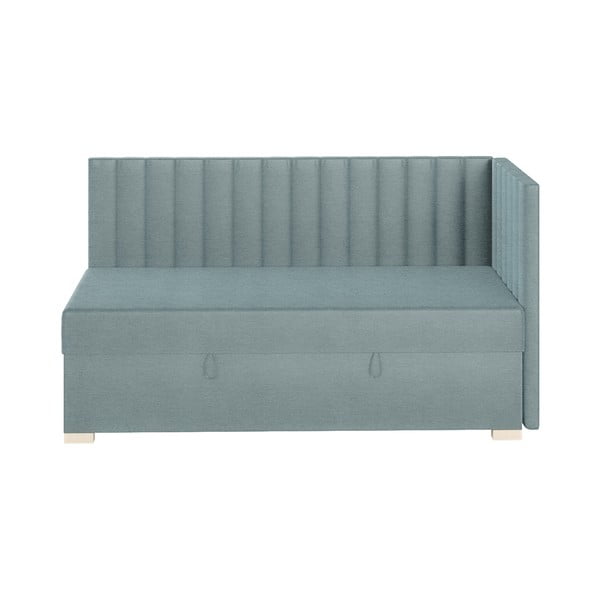 Letto angolare blu per bambini con contenitore con materasso 90x200 cm Snugi - Ghado