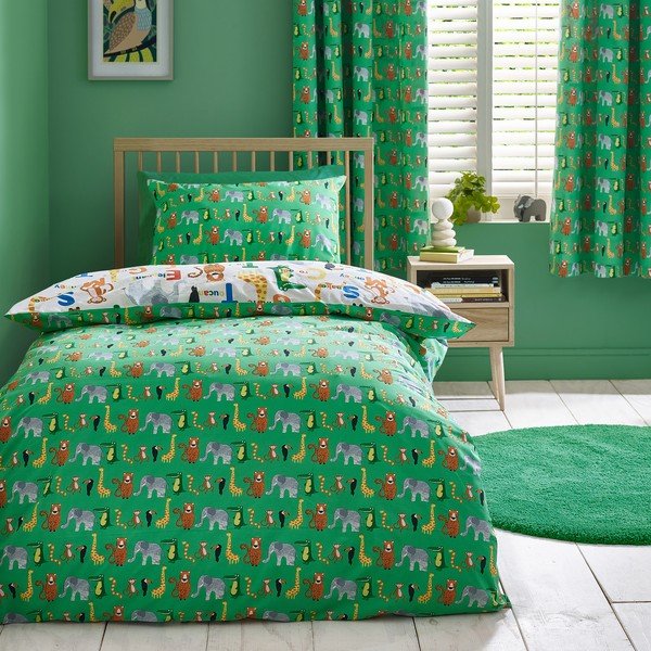 Set copripiumino e federa da bambini per culla 120x150 cm Animal Magic – Catherine Lansfield-image-2