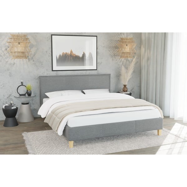 Letto singolo imbottito con grata 90x200 cm Tina - Ropez-image-2