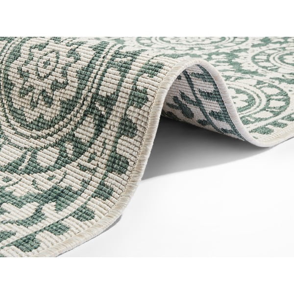 Tappeto per esterni verde e crema , 80 x 350 cm Jardin - NORTHRUGS-image-2