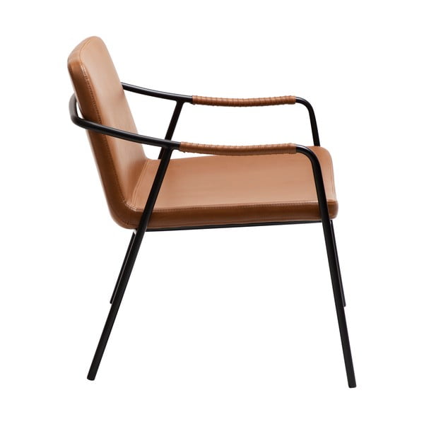 Poltrona in similpelle marrone Boto - DAN-FORM Denmark-image-3