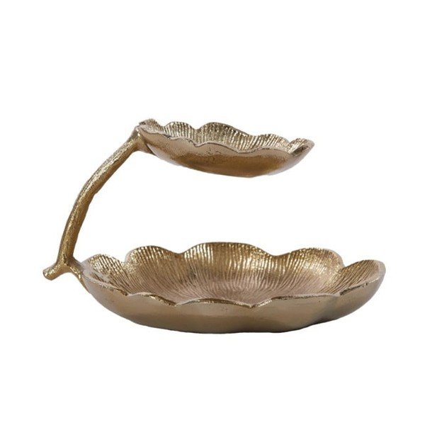 Vassoio decorativo in metallo Iris - Light & Living