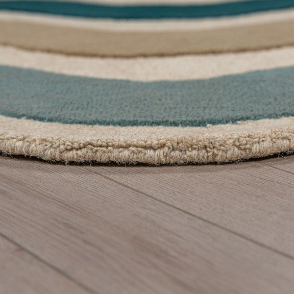 Tappeto blu in lana tessuto a mano 200x290 cm Cascade Wool – Flair Rugs-image-3