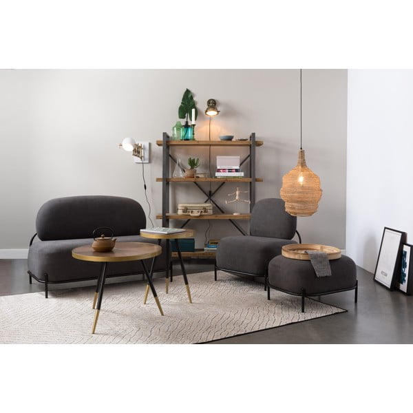 Poggiapiedi grigio scuro Polly - White Label-image-1