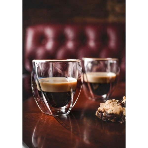 Tazze in set per cappuccino/con parete doppia 2 pz 250 ml Cristallo – Vialli Design-image-1