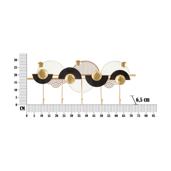 Appendiabiti da parete in oro e nero Art - Mauro Ferretti-image-2