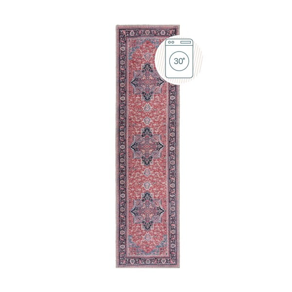 Runner lavabile bordeaux in fibra riciclata 60x230 cm Windsor - Flair Rugs