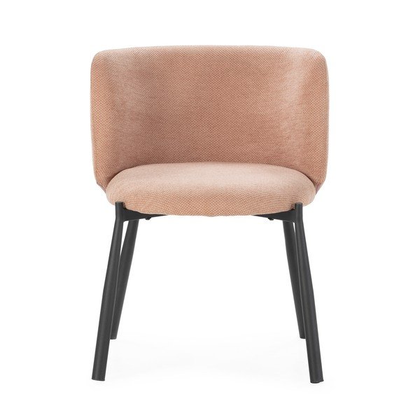 Set di sedie da pranzo color pesca in imbottito 2 pz Ginny – MOME-image-3