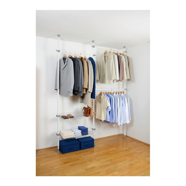 Appendiabiti telescopico in metallo bianco Herkules - Wenko-image-1