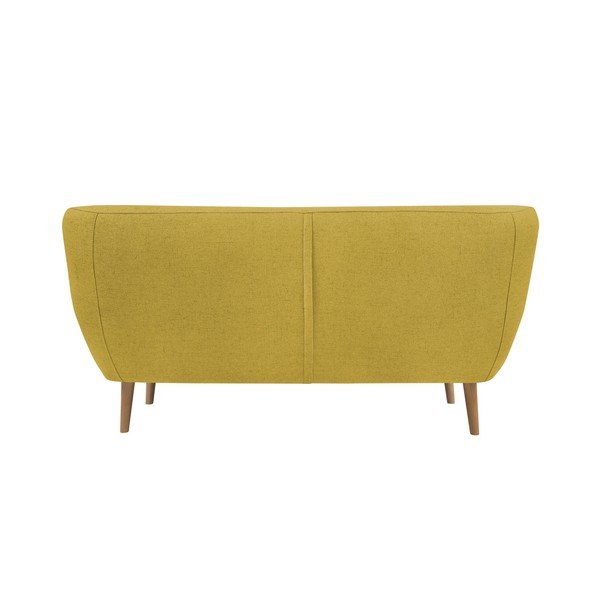 Divano giallo a due posti con gambe leggere Sicile - Mazzini Sofas-image-1