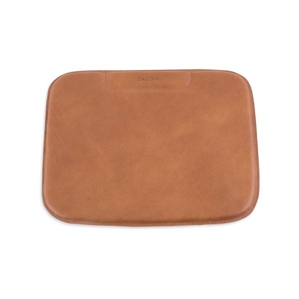 Cuscino di seduta in pelle di bufalo marrone cognac Leina - Gazzda