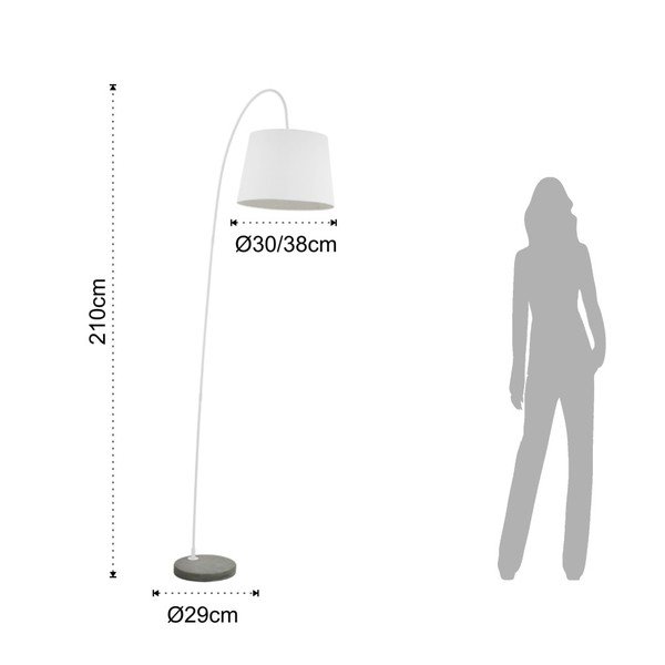 Lampada da terra bianca Little Smarty - Tomasucci-image-1